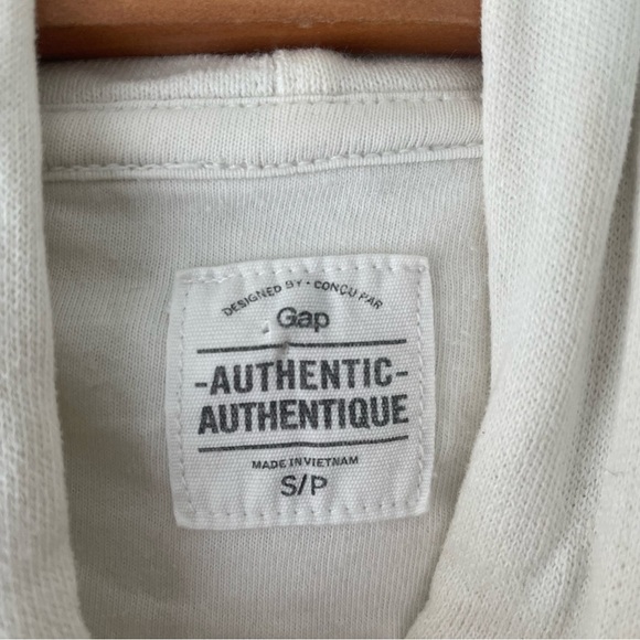 GAP Logo Hoodie 100% Cotton White Womens Size Small - Picture 7 of 7